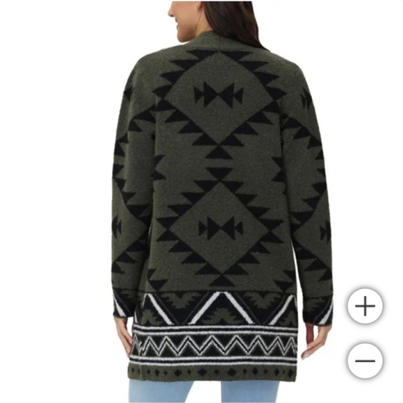 FLASH SALE FRYE 🎁 cozy open cardigan Aztec design - Picture 4 of 6